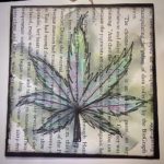 A hand drawing of a weed leaf